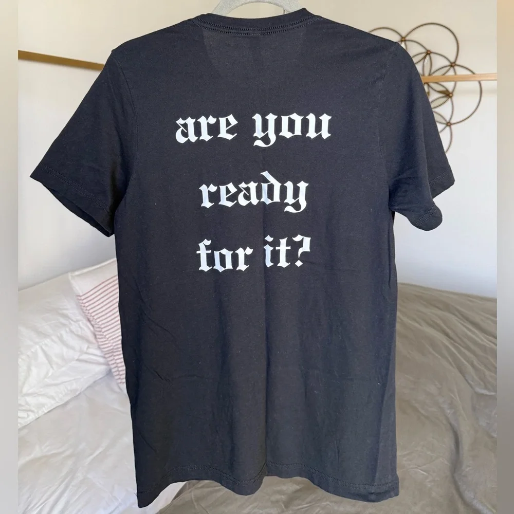 Bella Canvas Taylor Swift REPUTATION Era Tee Shirt Black Medium Swifties Merch - Picture 2 of 3